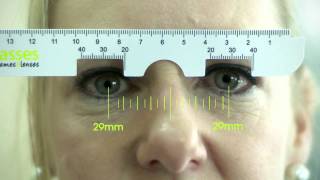 Glasses Frames and Lenses  How to use a PD ruler [upl. by Bashemeth459]