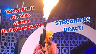 Streamers React Darby Allin attacks with a Flamethrower aew aewdynamite darbyallin [upl. by Khalin]