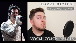 Vocal Coach Reacts Harry Styles Falling Live  The BRIT Awards 2020 [upl. by Aneleve]