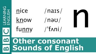 English Pronunciation 👄 Consonant  n  nice funny amp son [upl. by Raine792]