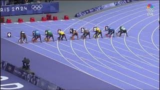 Oblique Seville DEFEAT Noah Lyles In 100m Semi Finals 1  2024 Paris Olympic [upl. by Snow]