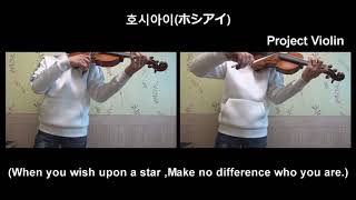 Project Violin 레프티 몬스터レフティーモンスター  호시아이ホシアイ violin cover [upl. by Llehsyt]