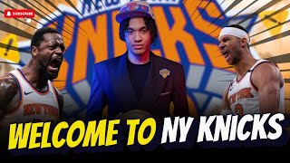 Knicks Sign Rookies Pacome Dadiet amp Tyler Kolek 🏀🔁 nba knicks [upl. by Auqinahs]