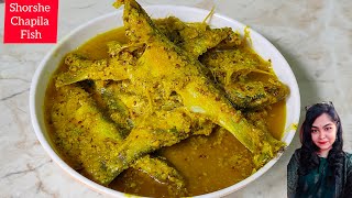 Cooking Bengali Style Fish Curry Shorshe Chapila Fish Fish Curry with Mustard Fish Recipe [upl. by Edgar]