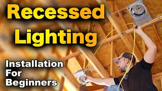 Recessed Lighting Installation  How To Install Pot Lights In Kitchen [upl. by Oitaroh290]