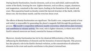 499 Density Fractionation in Earths Interior  Importance and Impact [upl. by Haizek]