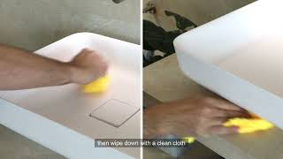 Bagnodesign Tutorial Cleaning Bagnoquartz and Bagnotech Products [upl. by Julius]