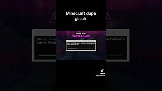 Minecraft duplication glitch [upl. by Nnyladnarb]