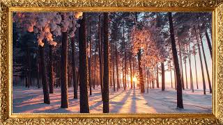 Winter Aesthetic  Framed Art For TV Screen  4K  Ambient Music [upl. by Nednarb]