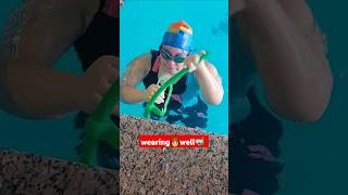 down syndrome swimmer wearing snorkel well for 👧 special abilities [upl. by Merrile]