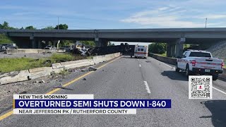 I840 closed in Rutherford County after 2 crashes [upl. by Merideth]