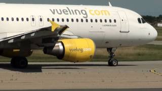 Vueling A320 take off 36L at Lyon St Exupéry LYSLFLL [upl. by Luamaj]