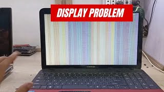 toshiba laptop turning on display show white lines some time properly windows on no problem solution [upl. by Lois]