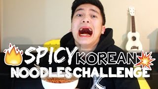 SPICY KOREAN NOODLES CHALLENGE Samyang HAHA [upl. by Mada]