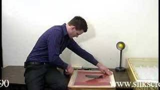 Screen printing screen exposure process  How to screen print [upl. by Cinomod]