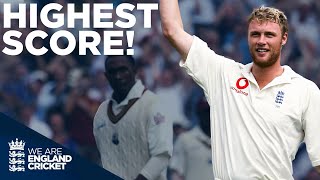 Flintoff Hits 7 Sixes In Highest Ever Score  England v Windies 2004  Highlights  England Cricket [upl. by Sparks239]