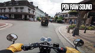 Chaising serenity lyonslaforêt 🇫🇷  TRIUMPH BONNEVILLE T100 BLACK  PURE EXHAUST SOUND  4K [upl. by Ahset]