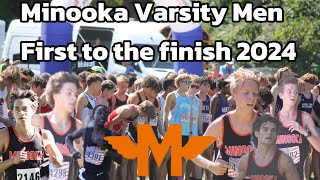 First to the Finish 2024 Minooka Varsity Boys Race [upl. by Nasus]