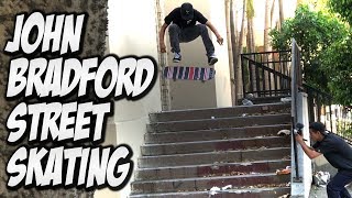 STREET SKATING WITH JOHN BRADFORD [upl. by Slemmer43]