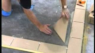 How to Tile amp Grout Part 3 Tiling The Floor The Best Way to tile a floor start to finish [upl. by Datha]