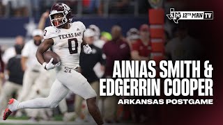 Arkansas Postgame Ainias Smith Edgerrin Cooper [upl. by Lipp]