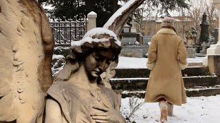 Snowy Winter Vlog Winter Romantic Cemetery and Correspondence [upl. by Ardnoik75]