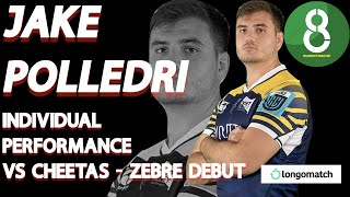 JAKE POLLEDRI VS CHEETAS  ZEBRE DEBUT  WELCOME BACK JAKE  INDIVIDUAL PERFORMANCE [upl. by Zil463]