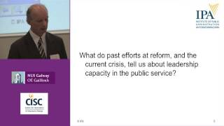 Dr Brian Cawley IPA speaking at the Leadership in the Public Service conference NUI Galway [upl. by Scottie]