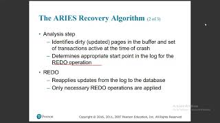 7 chapter22Recovery Techniques Immediate Update Shadow Paging ARIES Algorithm قواعد بيانات2 [upl. by Nylcaj]