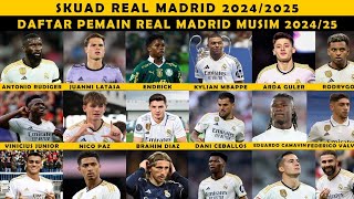 DAFTAR SKUAD PEMAIN REAL MADRID MUSIM 20242025 [upl. by Animrelliug392]