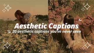 20 Aesthetic Captions You’ve Never Seen [upl. by Calandria]