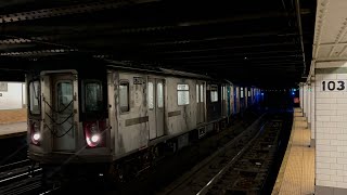 IRT Broadway Line 1 and 2 Trains  103rd Street R62 R62A R142 [upl. by Hakceber]