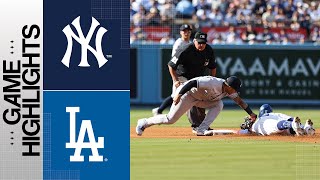 Yankees vs Dodgers Game Highlights 6423  MLB Highlights [upl. by Aekahs]