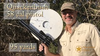 Adventures Afield Quackenbush 58 cal airpistol at 95 yards [upl. by Gettings]