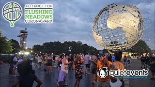 Silent Disco Party at the Unisphere  Flushing MeadowsCorona Park powered by Quiet Events [upl. by Ykcim]