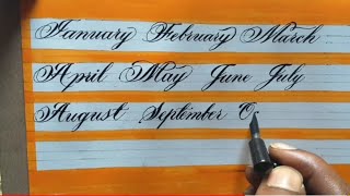 How to write satisfying calligraphy l copperplate calligraphy l beautiful handwriting [upl. by Ainedrag953]