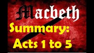 Tragic Ambition Summary of Macbeth Act 1 to 5 [upl. by Aletta206]