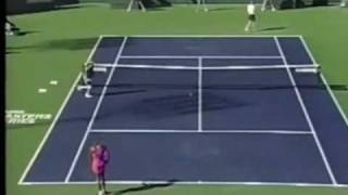 Serena Williams vs Kim Clijsters 2001 Indian Wells Highlights [upl. by Anaer]