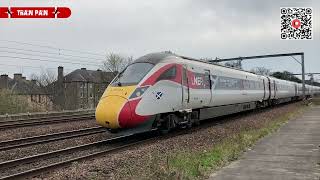 LNER AZUMA Number 800 104 Celebrating Scotland LNER Tartan Livery Special 9th April 2023 [upl. by Dail]