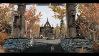 Hjertesten Hall  Skyrim Special Edition HouseSettlement Mod [upl. by Cumings]