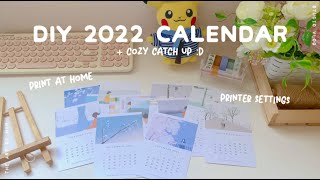 How to make desk calendars at home 🖨 printer settings using Canon Pixma 🌼 sticker business vlog [upl. by Hartill]