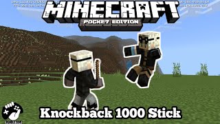 Cara Membuat Knockback 1000 Stick di Minecraft PE [upl. by Dorey169]