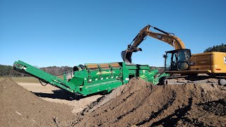 Screening Topsoil With A Trommel [upl. by Kallista]