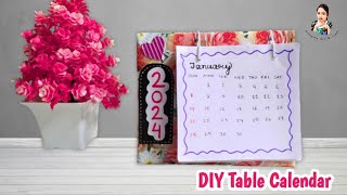 Table Calendar Making At Home  DIY Calendar 2024  Handmade Calendar  How To Make Desk Calendar [upl. by Lladnyk803]