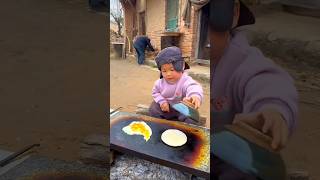 Child Makes Bread for Grandpa shortsvideo [upl. by Ane]