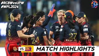 RCB vs UPW 11th Match WPL 2024 Highlights  Women IPL Highlights 2024  Cricket wpl 2024 highlights [upl. by Heyman]