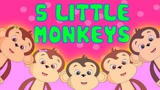 Five Little Monkeys Nursery Rhyme [upl. by Enaols304]