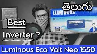 Best Inverter For Home In Telugu  Luminous Eco Volt Neo 1550 In Telugu [upl. by Lam]