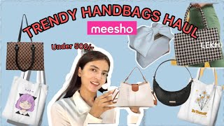 Trendy Handbags haul from meesho  Extra discount HACK  😱💖💖💖 [upl. by Suiradal229]