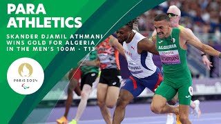 Athmani Wins Gold Medal In Mens 100m T13 🇩🇿 Paralympic Games [upl. by Einnhoj]